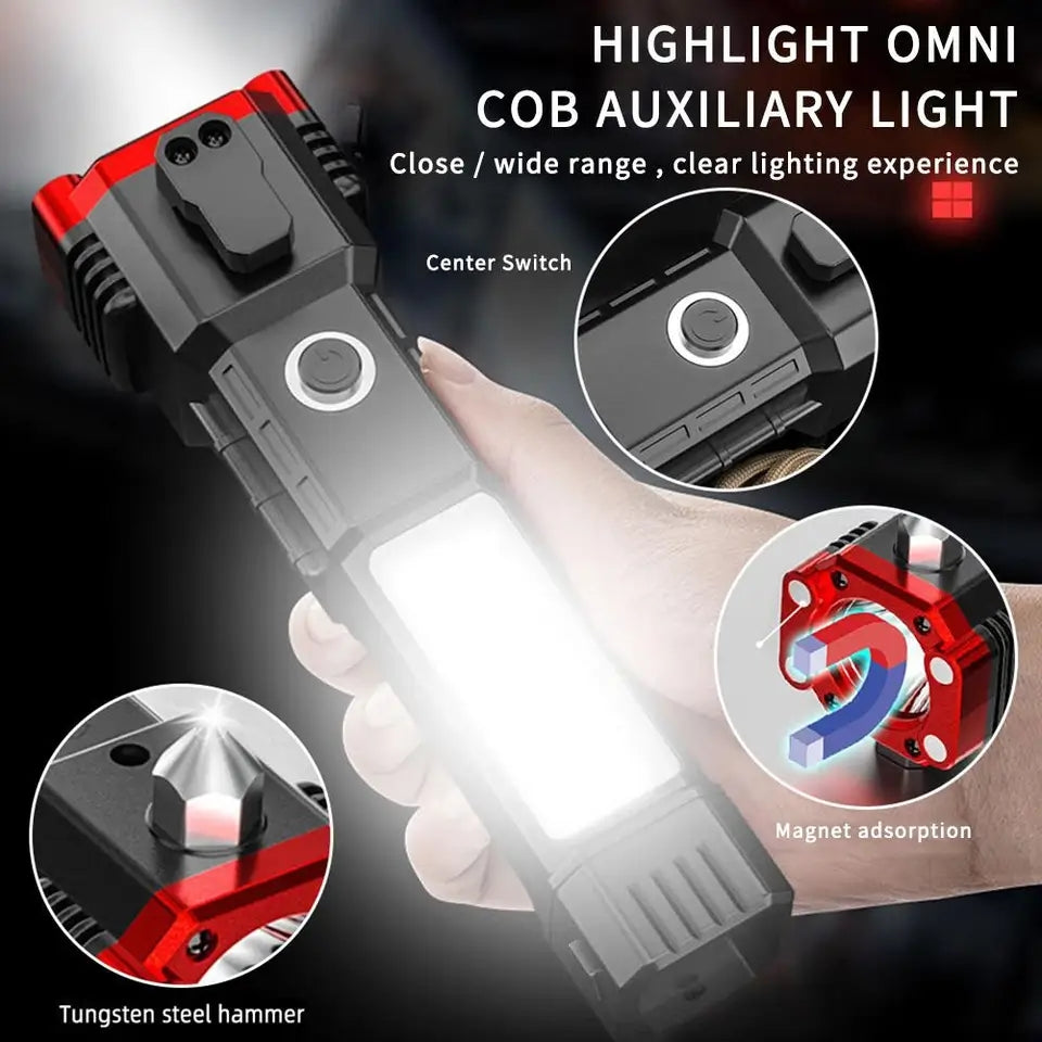 Multifunction Emergency Hammer Flashlight