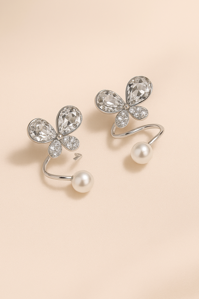 Tangled Korean Pearl Earrings (PQT-994)