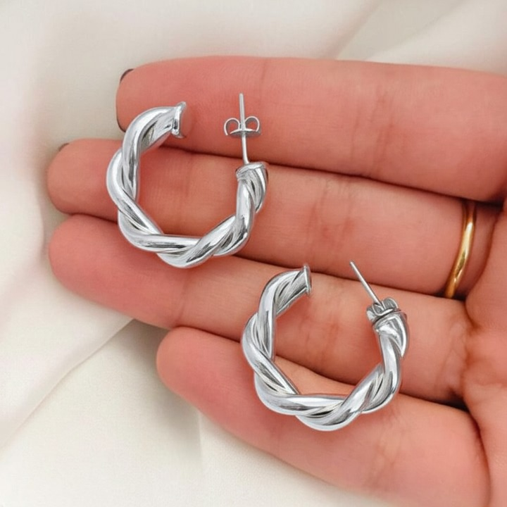 Twisted Sparkling Earrings for Women