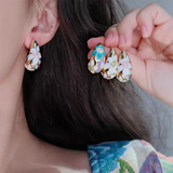 Flower Hollow Drop Earrings