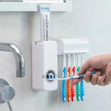 Tooth Paste Dispenser With 5 Brush Holder