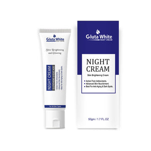 Gluta White Night Cream ,Nourishing & Anti-Aging Formula