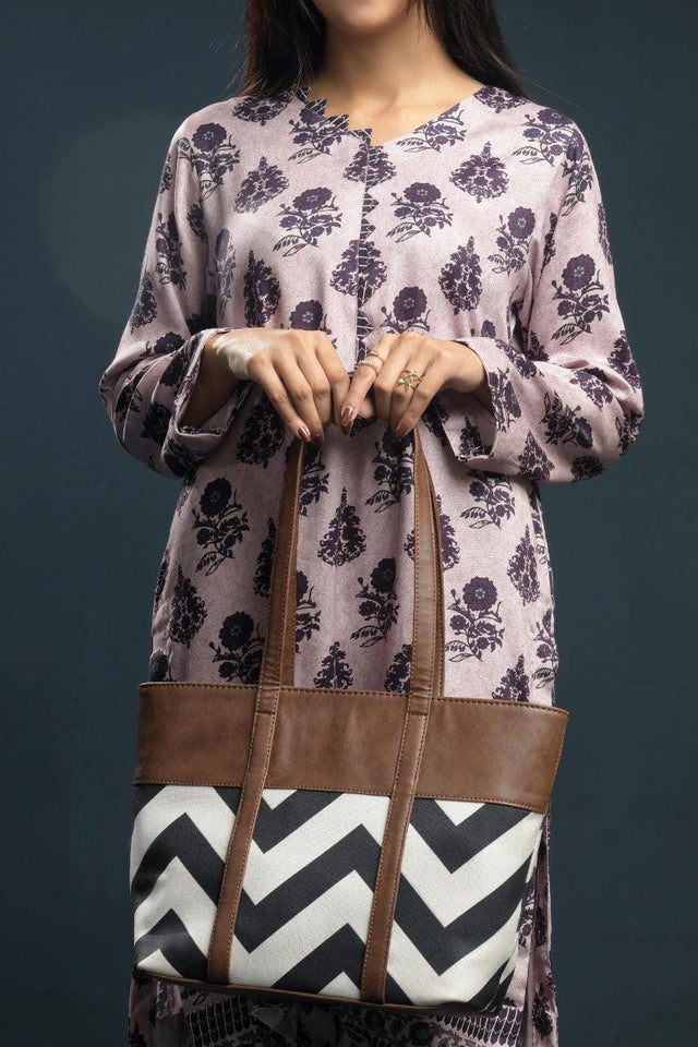 Women's PU Leather Printed Tote Bags